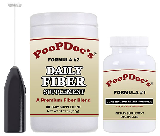 COMBO PAK with Electric Mixer Special - Fiber Supplement + PoopDoc Formula #1