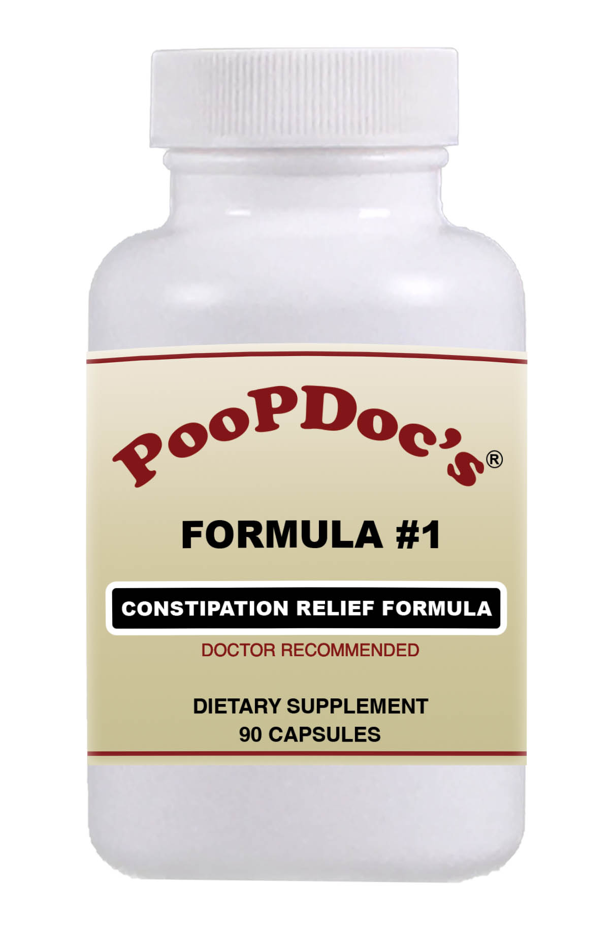 PoopDoc� Constipation Relief Formula #1 - 90 Capsules    *** FREE SHIPPING U.S.A. ONLY ***           