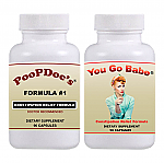 Combo 2 Pak Special - PoopDoc  + You Go Babe  (90caps ea.)  