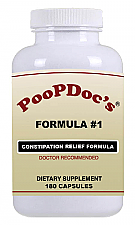 PoopDoc Constipation Relief Formula #1 - 180 Capsules.
